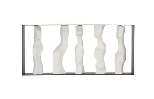 Phillips Collection Cast Women Metal Framed Console Table - Sculptural Roman Stone Accents for Elegant Entryways & Living Rooms PH120065