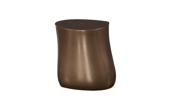 Phillips Collection Mellow Side Table - Elegant Modern Accent Piece with Curved Silhouette for Living and Bedroom Spaces Polished Bronze PH120072