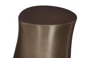 Phillips Collection Mellow Side Table - Elegant Modern Accent Piece with Curved Silhouette for Living and Bedroom Spaces Polished Bronze PH120072