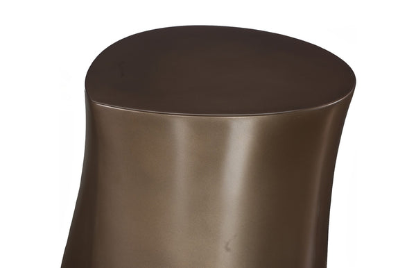 Phillips Collection Mellow Side Table - Elegant Modern Accent Piece with Curved Silhouette for Living and Bedroom Spaces Polished Bronze PH120072