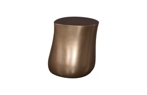 Phillips Collection Mellow Side Table - Elegant Modern Accent Piece with Curved Silhouette for Living and Bedroom Spaces Polished Bronze PH120072