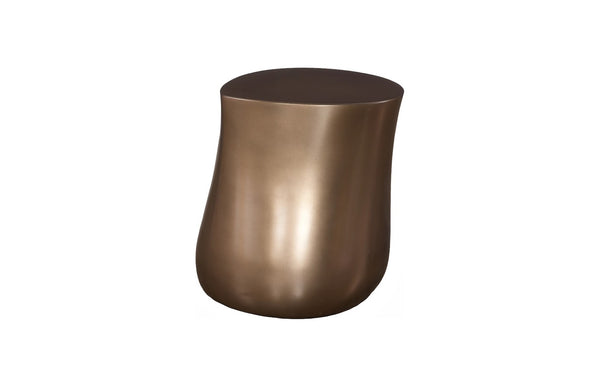 Phillips Collection Mellow Side Table - Elegant Modern Accent Piece with Curved Silhouette for Living and Bedroom Spaces Polished Bronze PH120072