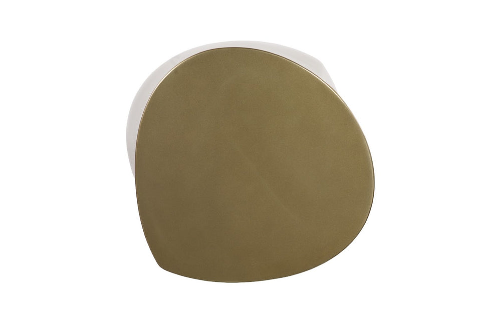 Phillips Collection Mellow Side Table - Elegant Modern Accent Piece with Curved Silhouette for Living and Bedroom Spaces Polished Brass PH120073