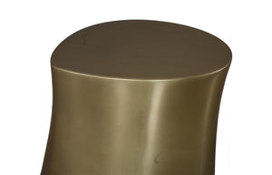 Phillips Collection Mellow Side Table - Elegant Modern Accent Piece with Curved Silhouette for Living and Bedroom Spaces Polished Brass PH120073
