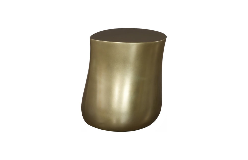 Phillips Collection Mellow Side Table - Elegant Modern Accent Piece with Curved Silhouette for Living and Bedroom Spaces Polished Brass PH120073
