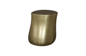 Phillips Collection Mellow Side Table - Elegant Modern Accent Piece with Curved Silhouette for Living and Bedroom Spaces Polished Brass PH120073