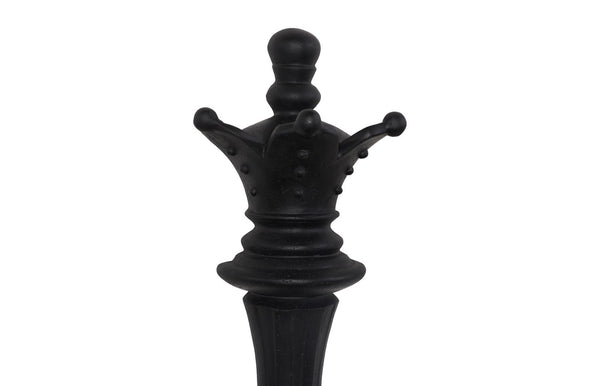 Phillips Collection Queen Chess Wall Decor - Elegant Black Resin Sculpture for Stylish Home and Game Room Accents Cast Stone Black PH120074