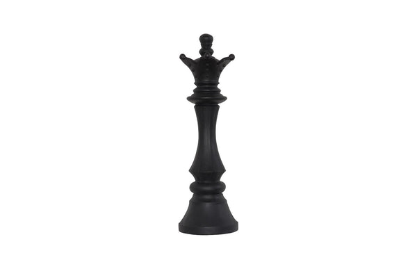 Phillips Collection Queen Chess Wall Decor - Elegant Black Resin Sculpture for Stylish Home and Game Room Accents Cast Stone Black PH120074