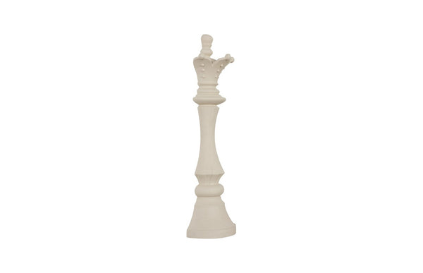 Phillips Collection Queen Chess Wall Decor - Elegant Black Resin Sculpture for Stylish Home and Game Room Accents Cast Stone White PH120075
