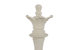 Phillips Collection Queen Chess Wall Decor - Elegant Black Resin Sculpture for Stylish Home and Game Room Accents Cast Stone White PH120075
