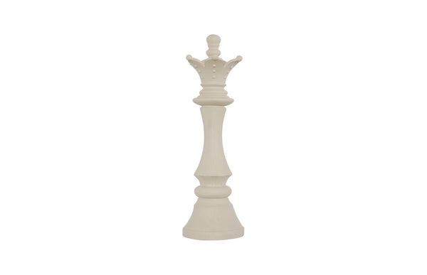 Phillips Collection Queen Chess Wall Decor - Elegant Black Resin Sculpture for Stylish Home and Game Room Accents Cast Stone White PH120075
