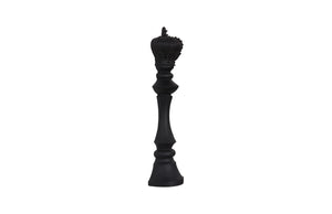 Phillips Collection King Chess Wall Decor - Oversized Crowned Sculpture for Elegant Home and Game Room Displays Cast Stone Black PH120076