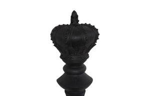 Phillips Collection King Chess Wall Decor - Oversized Crowned Sculpture for Elegant Home and Game Room Displays Cast Stone Black PH120076