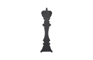 Phillips Collection King Chess Wall Decor - Oversized Crowned Sculpture for Elegant Home and Game Room Displays Cast Stone Black PH120076