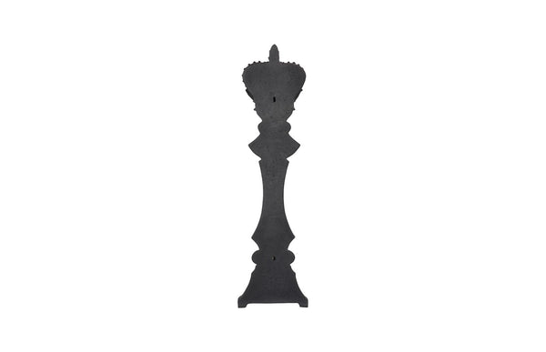 Phillips Collection King Chess Wall Decor - Oversized Crowned Sculpture for Elegant Home and Game Room Displays Cast Stone Black PH120076