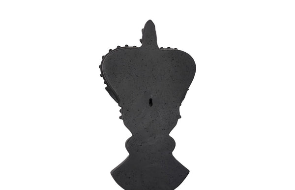 Phillips Collection King Chess Wall Decor - Oversized Crowned Sculpture for Elegant Home and Game Room Displays Cast Stone Black PH120076