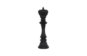 Phillips Collection King Chess Wall Decor - Oversized Crowned Sculpture for Elegant Home and Game Room Displays Cast Stone Black PH120076