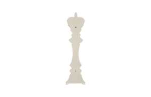 Phillips Collection King Chess Wall Decor - Oversized Crowned Sculpture for Elegant Home and Game Room Displays Cast Stone White PH120077