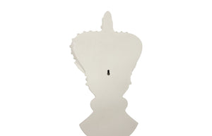 Phillips Collection King Chess Wall Decor - Oversized Crowned Sculpture for Elegant Home and Game Room Displays Cast Stone White PH120077