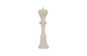 Phillips Collection King Chess Wall Decor - Oversized Crowned Sculpture for Elegant Home and Game Room Displays Cast Stone White PH120077