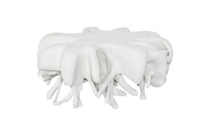 Phillips Collection Cast Root Coffee Table – Sculptural White Stone Design, Durable Resin Finish for Modern Interiors PH120078