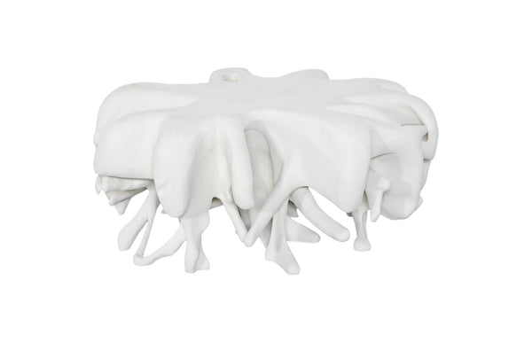Phillips Collection Cast Root Coffee Table – Sculptural White Stone Design, Durable Resin Finish for Modern Interiors PH120078