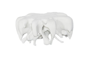 Phillips Collection Cast Root Coffee Table – Sculptural White Stone Design, Durable Resin Finish for Modern Interiors PH120078