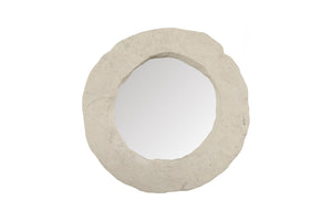 Phillips Collection Formation Mirror - Textured Artful Design with Sculptural Edge for Modern Wall Decor and Style Roman Stone PH120079