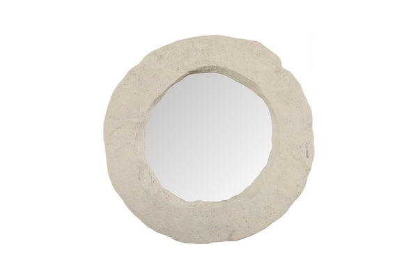 Phillips Collection Formation Mirror - Textured Artful Design with Sculptural Edge for Modern Wall Decor and Style Roman Stone PH120079