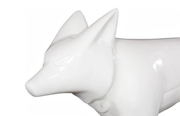 Phillips Collection Fox Silhouette Sculpture Gel Coat Finish Minimalist Art Accent for Console or Shelf PH120082