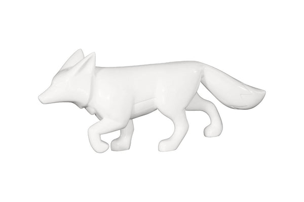Phillips Collection Fox Silhouette Sculpture Gel Coat Finish Minimalist Art Accent for Console or Shelf PH120082