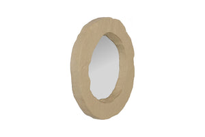 Phillips Collection Formation Mirror - Textured Artful Design with Sculptural Edge for Modern Wall Decor and Style Sand Dune PH120083