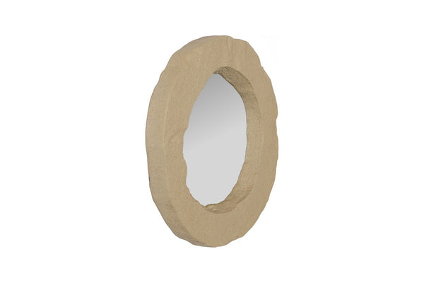Phillips Collection Formation Mirror - Textured Artful Design with Sculptural Edge for Modern Wall Decor and Style Sand Dune PH120083