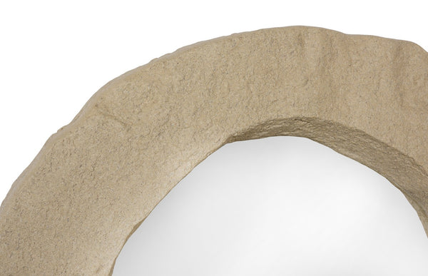 Phillips Collection Formation Mirror - Textured Artful Design with Sculptural Edge for Modern Wall Decor and Style Sand Dune PH120083