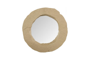 Phillips Collection Formation Mirror - Textured Artful Design with Sculptural Edge for Modern Wall Decor and Style Sand Dune PH120083