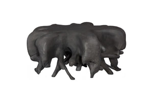 Phillips Collection Cast Root Coffee Table, Charcoal Gray Resin Stone - Sculptural Centerpiece for Modern Living Spaces PH120084