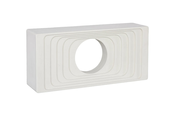 Phillips Collection Centered Console Table - Sculptural Design with Soft Finish for Modern & Coastal Interiors Roman Stone PH120085