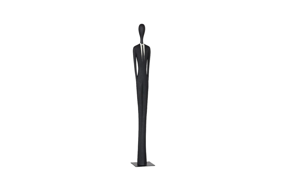 Phillips Collection Payo Sculpture, Striking Black Matte Statement Piece for Modern Décor & Artistic Interior Design PH120170