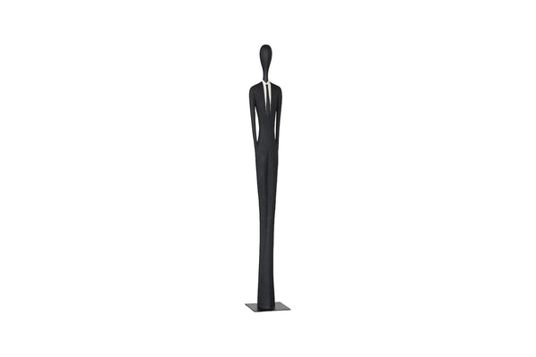 Phillips Collection Payo Sculpture, Striking Black Matte Statement Piece for Modern Décor & Artistic Interior Design PH120170