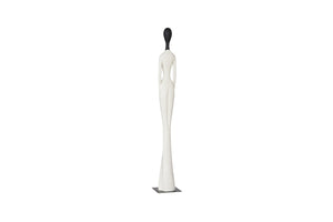 Phillips Collection Paya Sculpture - Tall White Resin Art Piece for Modern Minimalist Décor in Entryways & Living Rooms PH120171