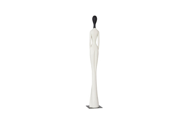 Phillips Collection Paya Sculpture - Tall White Resin Art Piece for Modern Minimalist Décor in Entryways & Living Rooms PH120171