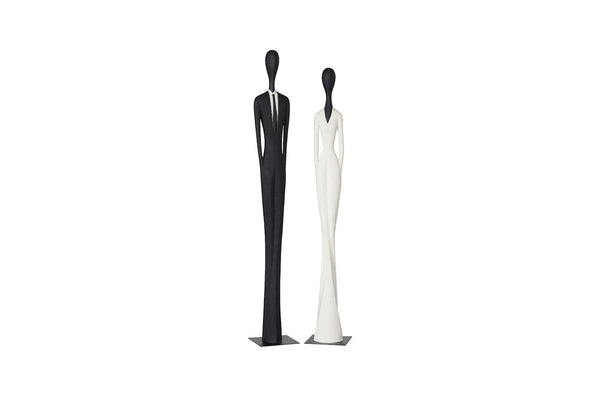 Phillips Collection Paya Sculpture - Tall White Resin Art Piece for Modern Minimalist Décor in Entryways & Living Rooms PH120171