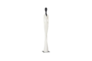 Phillips Collection Paya Sculpture - Tall White Resin Art Piece for Modern Minimalist Décor in Entryways & Living Rooms PH120171