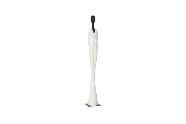 Phillips Collection Paya Sculpture - Tall White Resin Art Piece for Modern Minimalist Décor in Entryways & Living Rooms PH120171