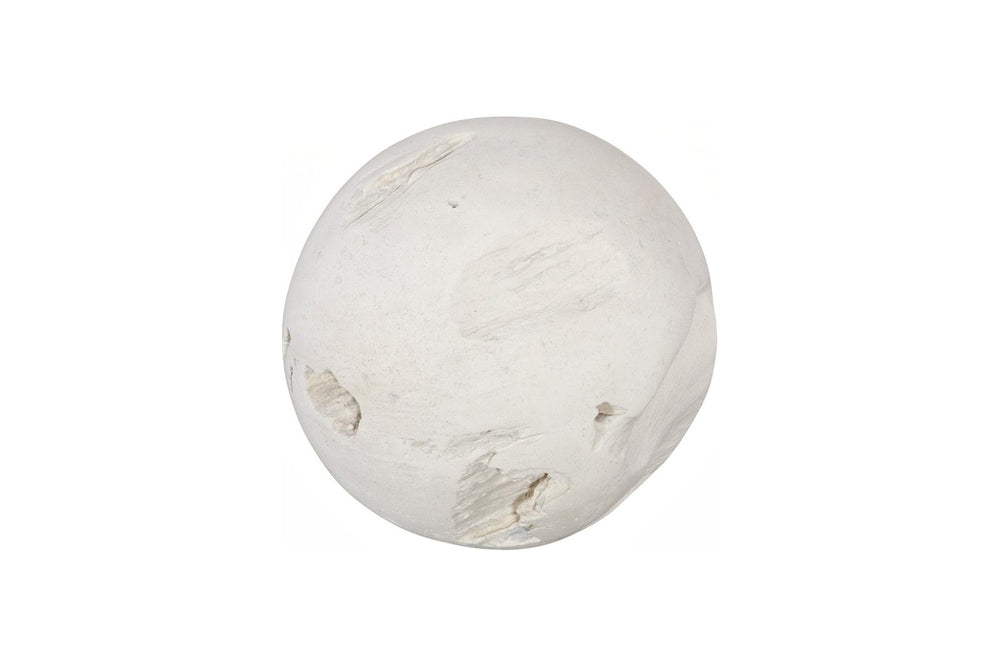 Phillips Collection Cast Root Floor Ball - Sculptural Resin and Stone Composite Accent for Indoor and Outdoor Decor Roman Stone PH120172