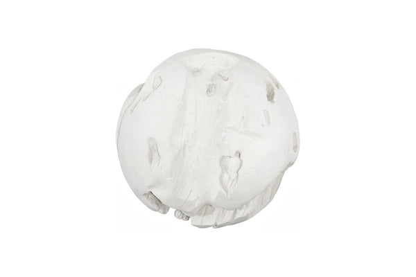Phillips Collection Cast Root Floor Ball - Handcrafted Resin Accent for Indoor & Outdoor Décor, Sculptural Elegance Roman Stone PH120174