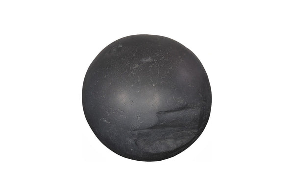 Phillips Collection Cast Root Floor Ball - Sculptural Resin and Stone Composite Accent for Indoor and Outdoor Decor Charcoal Stone PH120175