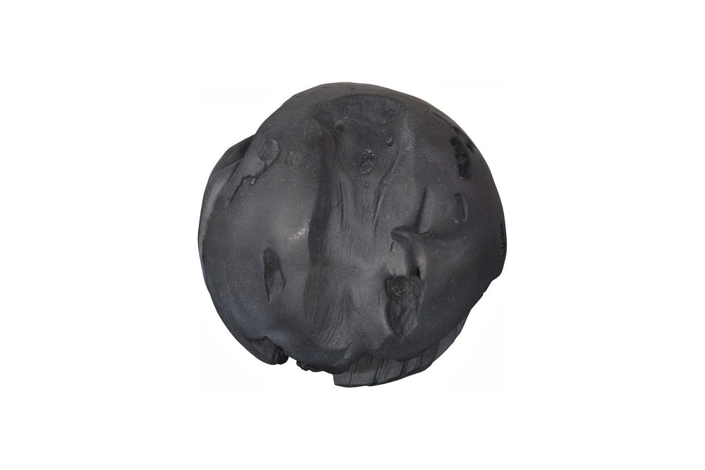 Phillips Collection Cast Root Floor Ball - Handcrafted Resin Accent for Indoor & Outdoor Décor, Sculptural Elegance Charcoal Stone PH120177