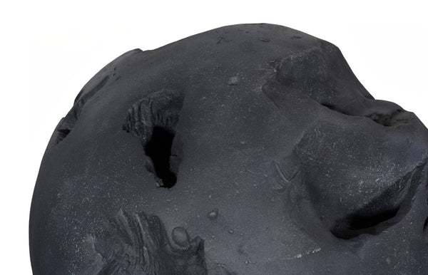 Phillips Collection Cast Root Floor Ball - Handcrafted Resin Accent for Indoor & Outdoor Décor, Sculptural Elegance Charcoal Stone PH120177