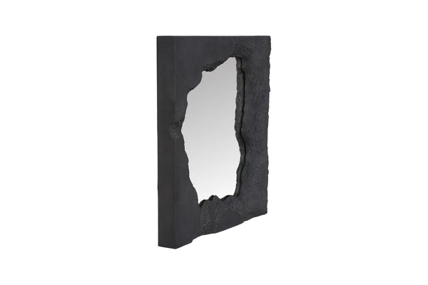 Phillips Collection Magma Mirror - Charcoal Stone with Jagged Edge Design for Dramatic Reflection in Any Space PH120235